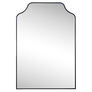 Lindie 24 in. W x 36 in. H Medium Scalloped-Top Metal Framed Wall Mounted Mirror - JONATHAN Y